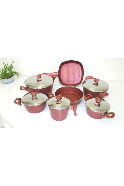 Arzu Çelik Lezzet Ustası: Şefin Seçimi 12 Parça Granit Tencere Seti Gurme Edition - Resim 4