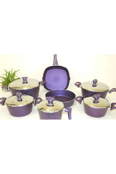 Arzu Çelik Lezzet Ustası: Şefin Seçimi 12 Parça Granit Tencere Seti Gurme Edition - Resim 3