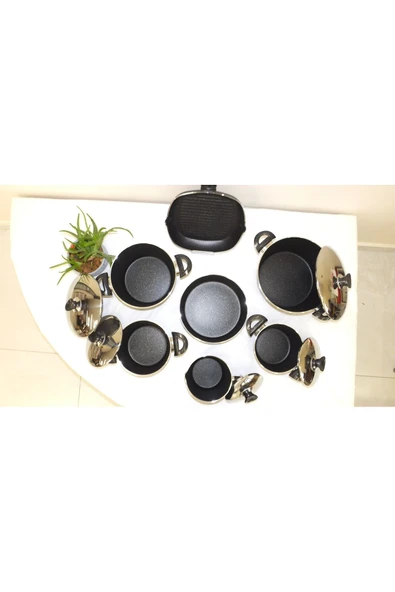 Arzu Çelik Lezzet Ustası: Şefin Seçimi 12 Parça Granit Tencere Seti Gurme Edition - Resim 6