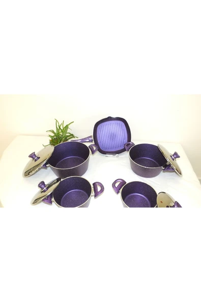 Arzu Çelik Lezzet Düşleri: Riviera 9 Parça Granit Tencere Seti - Resim 7