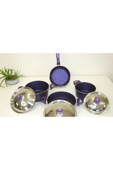 Arzu Çelik Çekirdek Ailelerin Gözdesi: Katre 7 Parça Reluciente Tencere Seti - Resim 6