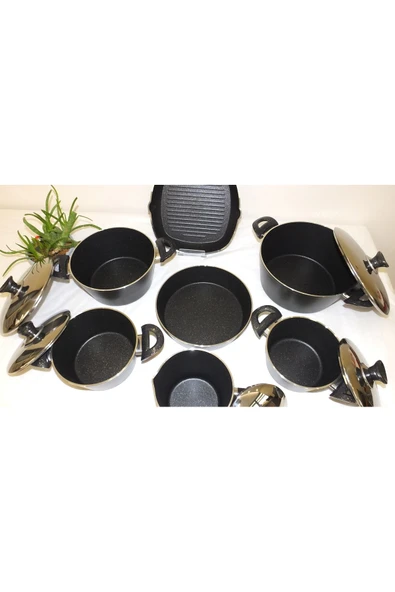 Arzu Çelik Lezzet Ustası: Şefin Seçimi 12 Parça Granit Tencere Seti Gurme Edition - Resim 8