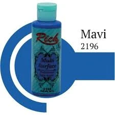Rich Multi Surface Akrilik Boya 120ml 2196 Mavi ürün görseli 1