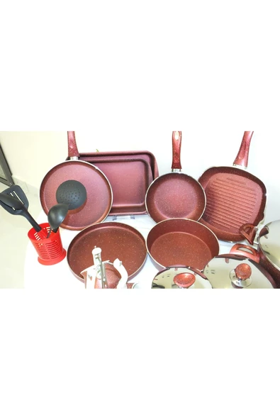 Arzu Çelik Lezzet İmparatorluğu: Şefin Gururu 26 Parça Granit Tencere Seti - Resim 2