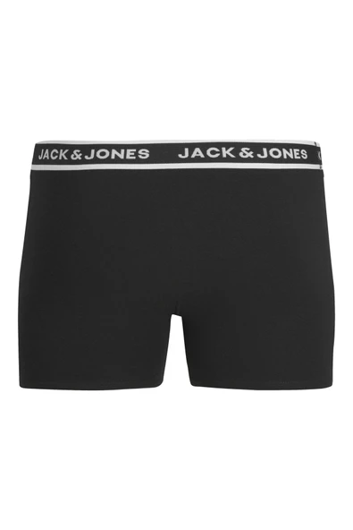 Jack Jones Erkek Jacsolid 3'lü Siyah Boxer 12229576S - 3
