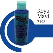 Rich Multi Surface Akrilik Boya 120ml 2198 Koyu Mavi ürün görseli 1