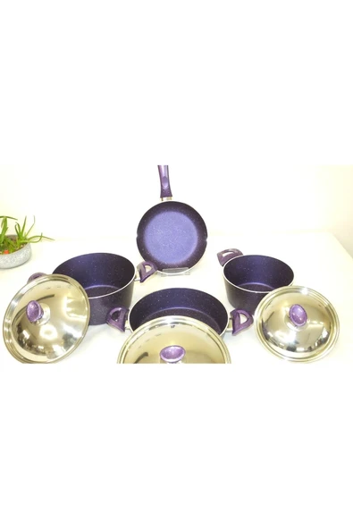 Arzu Çelik Çekirdek Ailelerin Gözdesi: Katre 7 Parça Reluciente Tencere Seti - Resim 5