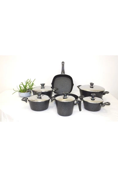 Arzu Çelik Lezzet Ustası: Şefin Seçimi 12 Parça Granit Tencere Seti Gurme Edition - Resim 3