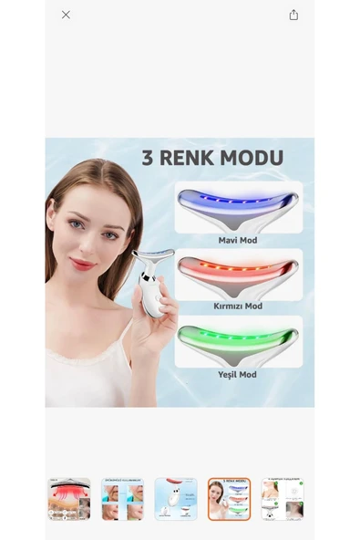 Melistansu Yüz ve Boyun Güzellik Cihazı Gıdı Sarkma Kırışıklık - Resim 6