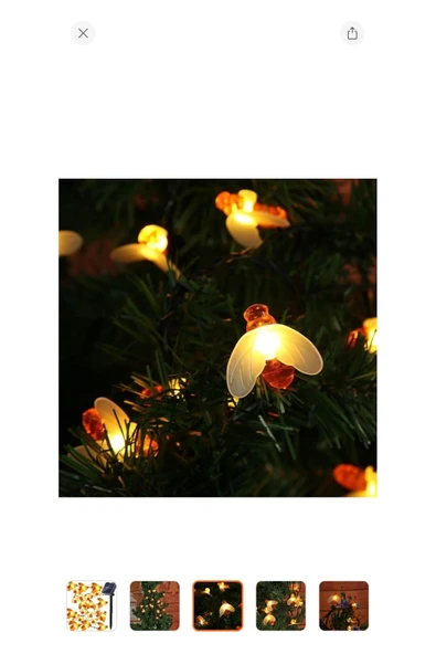 Melistansu 30 LED 4 Metre Güneş Enerjili Su Geçirmez Renkli LED Solar Aydınlatma - Resim 3