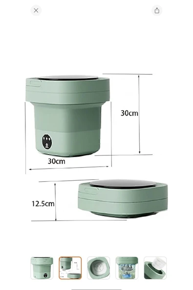 Nikadu Taşınabilir Katlanabilir Mini Çamaşır Makinesi (Yurt Dışından) - 6