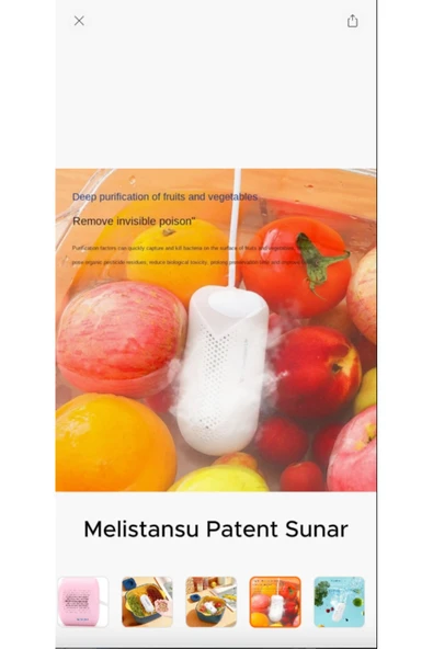 Melistansu Meyve Ve Sebze Yıkama Makinesi Usb Gıda Arıtma Cihazı - 2