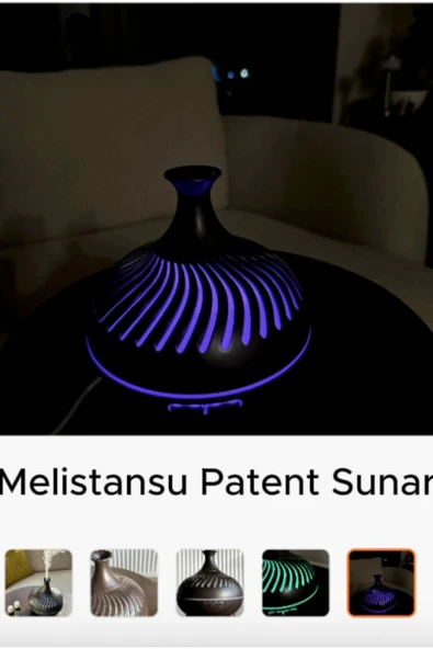 Melistansu 500 ml Aromaterapi Difüzör Ultrasonik Buharlı Oda Nemlendirici - 5