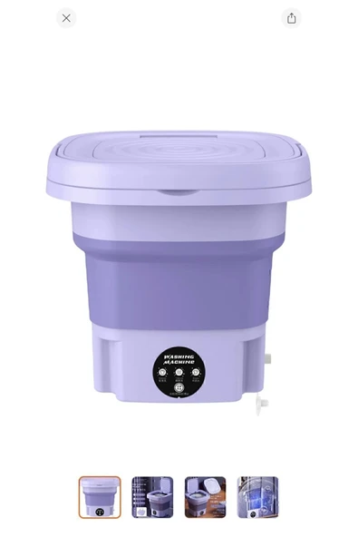 Nikadu Taşınabilir Katlanabilir Mini Çamaşır Makinesi (Yurt Dışından) - 2