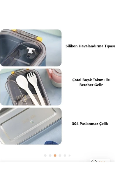 Melis Melistansu Lunch Box Ofis-Okul Için Yeni Nesil Sefer Tası -Çorba Kaseli Model-Paslanmaz Çelik - 3