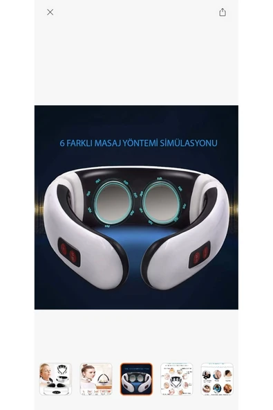 Melistansu Servikal Masaj Boyun Omuz Masaj Aleti - USB Şarjlı - - Resim 3