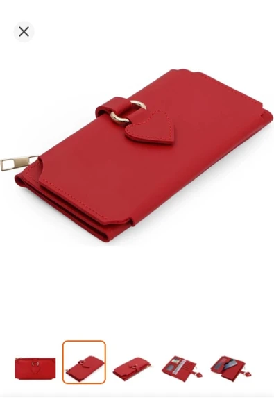 Melistansu Melis Tansu Soft Yumuşak Deri Cep Telefon Bölmeli Trend Kadın Cüzdan Kalp Detaylı (Yurt Dışından) - Resim 2