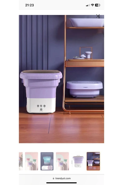 Melistansu Portatif Taşınabilir Katlanabilir Mini Çamaşır Makinesi (HEDİYELİ) - 4