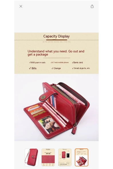 Melistansu Balmumu Deri Uzun Fermuarlı Cüzdan (Yurt Dışından) - Resim 5