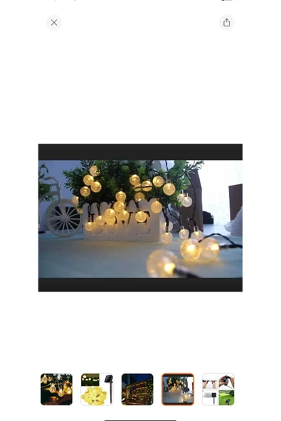 Melistansu 30 LED 6 M Güneş Enerjili Gün Işığı 8 Mod LED Bahçe Teras Balkon Ağaç Solar Aydınlatma - 4