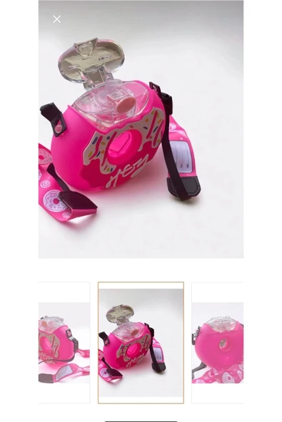 Melis Tansu Pembe Donut Çocuk Su Matarası - 4
