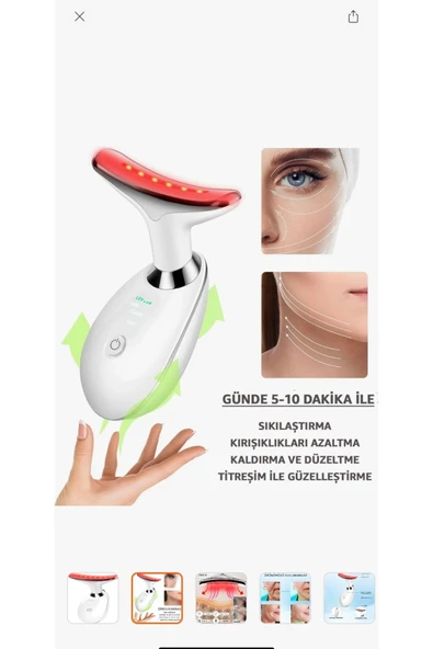 Melistansu Yüz ve Boyun Güzellik Cihazı Gıdı Sarkma Kırışıklık - Resim 2