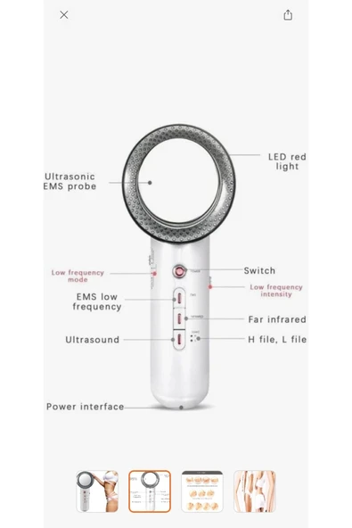 Melistansu Yükseltilmiş Ultrasonik Kavitasyon Makinesi Vücut Masaj Ems Kızılötesi Galvanik Terapi - Resim 2