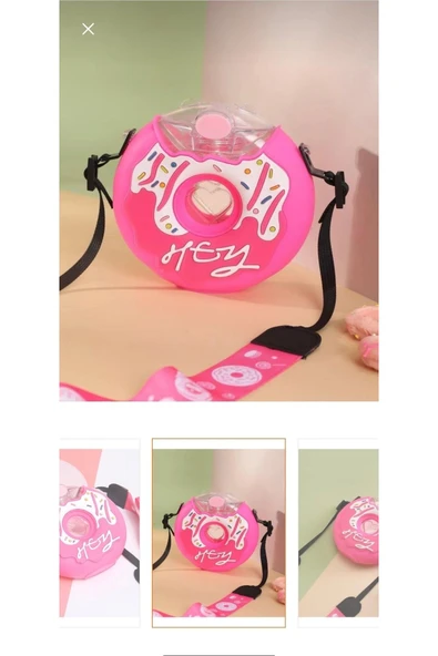 Melis Tansu Pembe Donut Çocuk Su Matarası - 2
