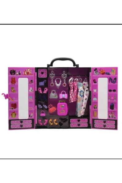 Melistansu Çantalı Bebek Giysi Dolabı,30+ Kıyafet, Ayakkabı, Çanta ve Dahası - 2