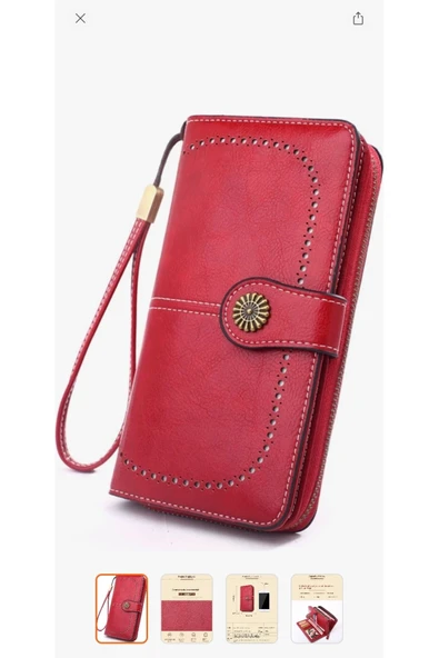 Melistansu Balmumu Deri Uzun Fermuarlı Cüzdan (Yurt Dışından) - Resim 3