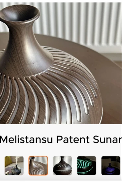 Melistansu 500 ml Aromaterapi Difüzör Ultrasonik Buharlı Oda Nemlendirici - 2