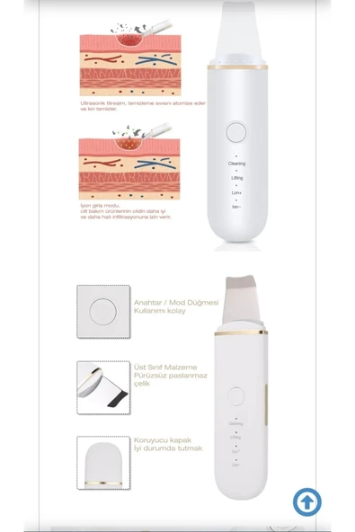 Melistansu Yüksek Frekanslı Eksfoliasyon Yüz Akne ve Siyah Nokta Giderici Temizleme Cihazı - Resim 4