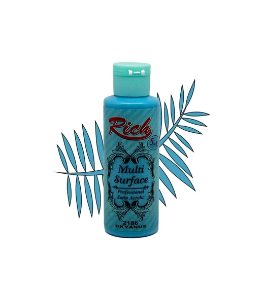 Rich Multi Surface Akrilik Boya 120ml 2186 Okyanus - Resim 2