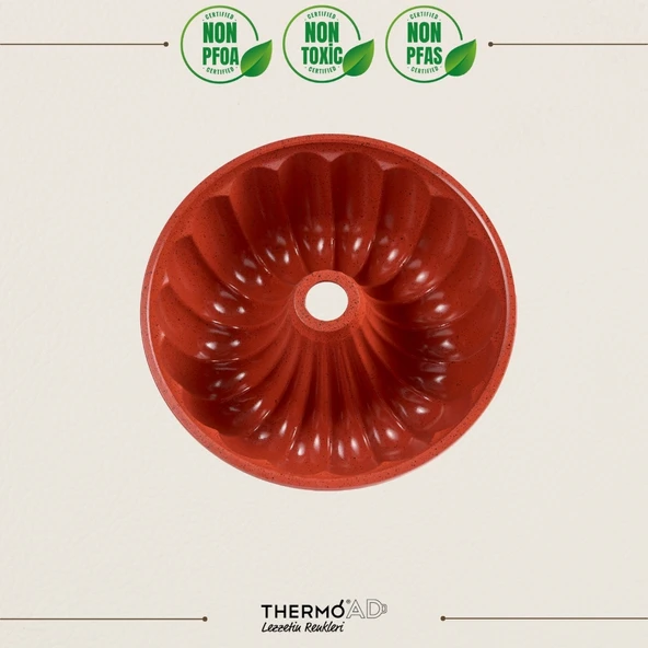 ThermoAD | Dilimli Kek Kalıbı | Kırmızı | 26cm - 3