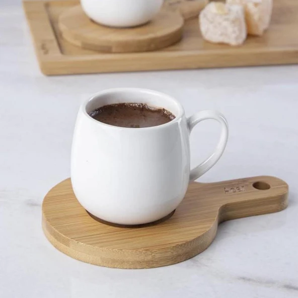 ACAR BAMBU TABAKLI 2 LI FİNCAN SET - 2