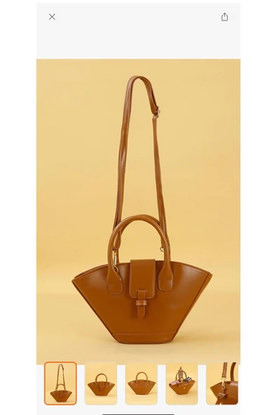 Melistansu Lüks Yumuşak Deri Asimetrik Kesim Çapraz Askılı Kova Modeli Omuz Çantası (Yurtdışından)