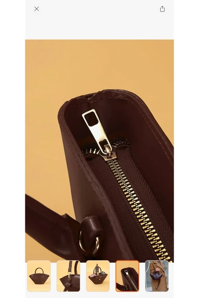 Melistansu Lüks Yumuşak Deri Asimetrik Kesim Çapraz Askılı Kova Modeli Omuz Çantası (Yurtdışından) - Resim 6