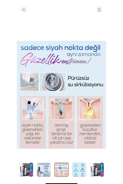 Melistansu Melistansu Hydra Sterilizasyonlu ve Vakumlu Cilt Gözenek Siyah Nokta Akne Sivilce Temizleyici - Resim 5