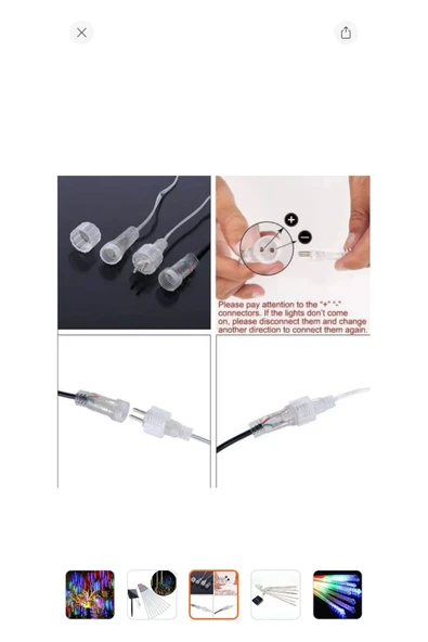 Melistansu 8 Adet Meteor Kayan Tüp LED - Ağaç - Bahçe Saplamalı Yağmur Işıkları Solar Güneş Enerjili - 3