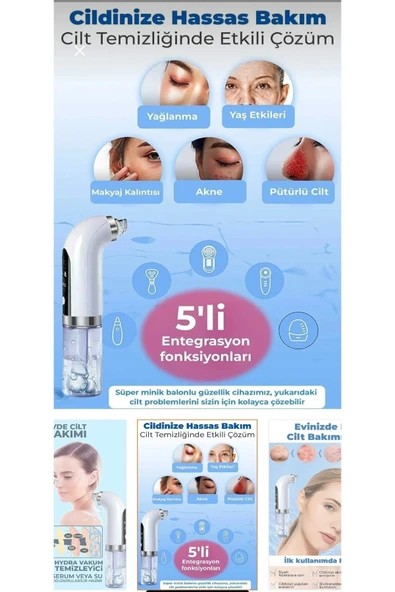 Melistansu Melistansu Hydra Sterilizasyonlu ve Vakumlu Cilt Gözenek Siyah Nokta Akne Sivilce Temizleyici - Resim 7