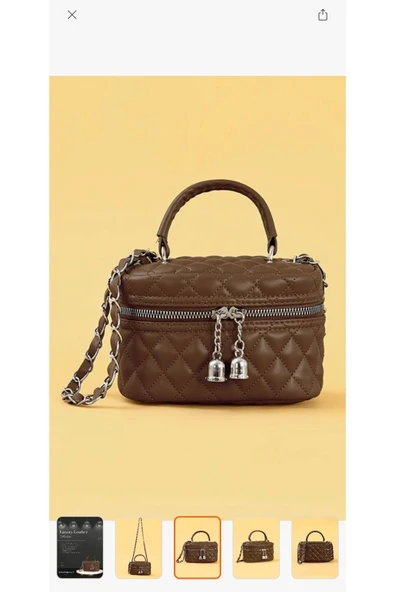 Melistansu Yumuşak Deri Çapraz Askılı Fermuarlı Tek Gözlü Küçük Boy El Omuz Çantası(İthal) - 3