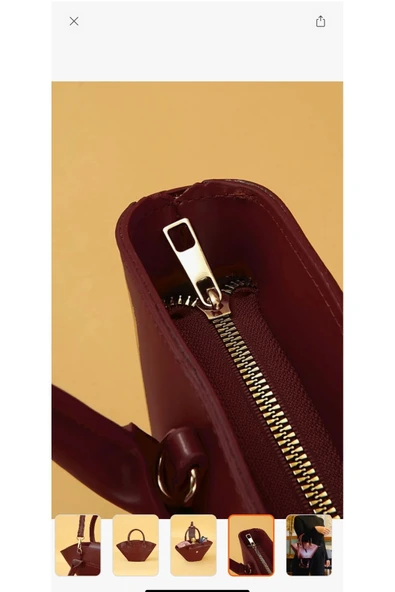 Melistansu Lüks Yumuşak Deri Asimetrik Kesim Çapraz Askılı Kova Modeli Omuz Çantası (Yurtdışından) - 7