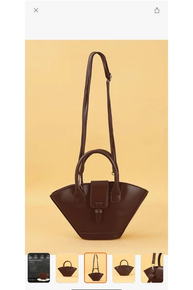 Melistansu Lüks Yumuşak Deri Asimetrik Kesim Çapraz Askılı Kova Modeli Omuz Çantası (Yurtdışından) - Resim 3