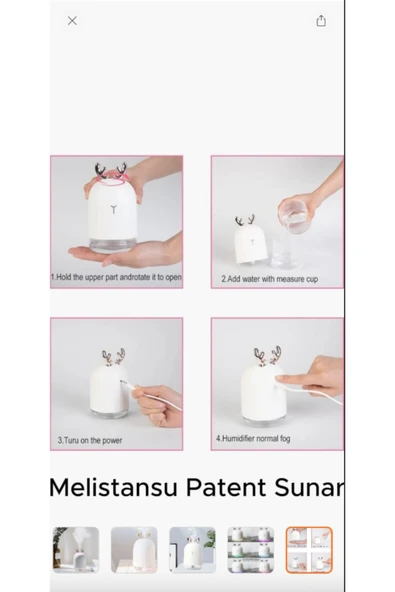 Melistansu 7 LED Işıklı Hava Nemlendirici Aroma Buhar Makinesi 220ML Esansiyel Aromatik Temizleyici - 3