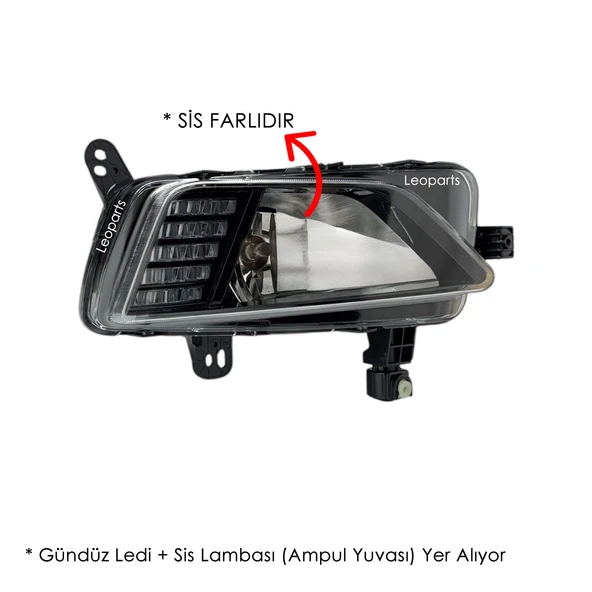LEOPARTS Polo Sis Lambası Sağ (Gündüz Ledli - Sis Farlı) 2018-2020 2G0941662 ürün görseli 1
