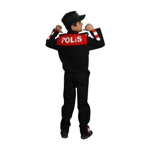 Unisex Çocuk Polis Kıyafeti (Şapka, Gömlek, Pantolon Takımı) - 2