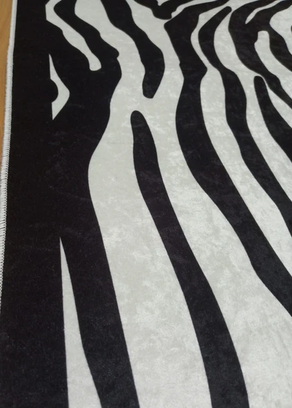 2Lİ BANYO SETİ BASKILI ZEBRA SİYAH - 6