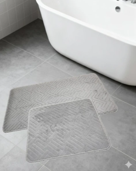 BANYO PASPASI 2'Lİ SET MİLAS GRİ ürün görseli