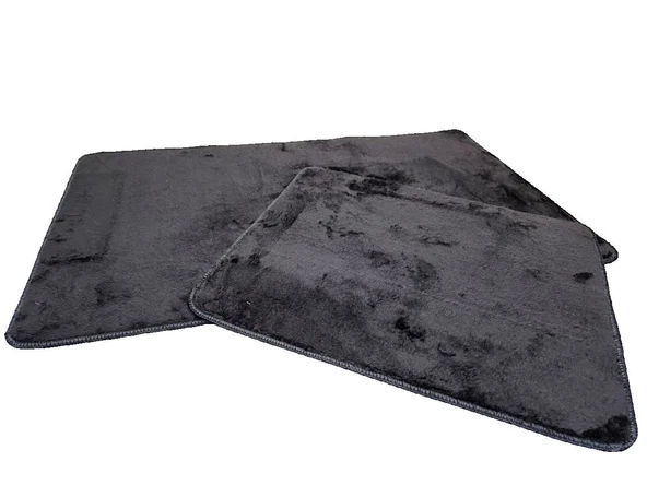 BANYO PASPASI 2'Lİ SET ECOSER PUFF SİYAH - Resim 3