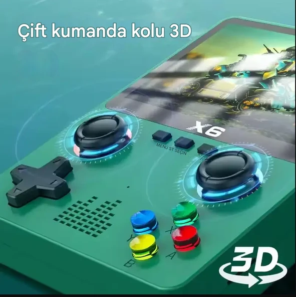 QASUL X6  4K HD çıkışı 10000 3D oyunları 16GB Mini küçük kutu TV oyun konsolu Retro Video oyunu konsolları - 6